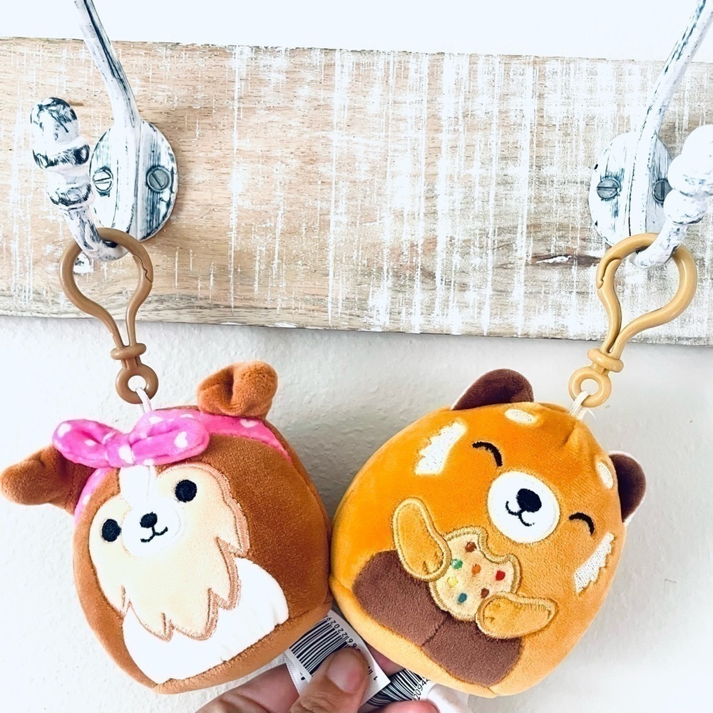Set of 2 Squishmallows Keychain Clips, 4"